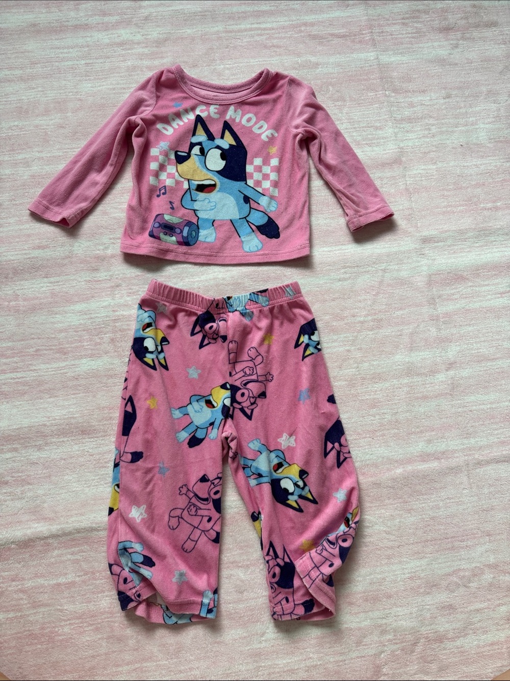 Kids Pink Character 'Dance Mode' Pajama Set